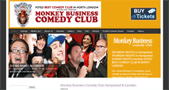 Desktop Screenshot of monkeybusinesscomedyclub.co.uk